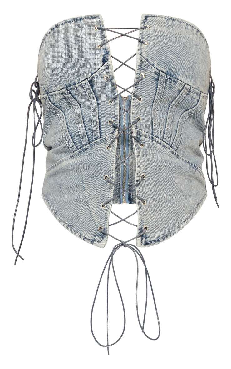 Chic Light Blue Wash Denim Lace-Up Front Corset for Flattering Shape Light Blue Wash / 6 Light Blue Wash / 8 Light Blue Wash / 10 Light Blue Wash / 6-Light Blue Wash / 8-Light Blue Wash / 10-Light Blue Wash / 12-Light Blue Wash / 14-Light Blue Wash / 16-Light Blue Wash / 18-Light Blue Wash / 20-Charcoal / 6-Charcoal / 8-Charcoal / 10-Charcoal / 12-Charcoal / 14-Charcoal / 16-Charcoal / 18-Charcoal / 20-