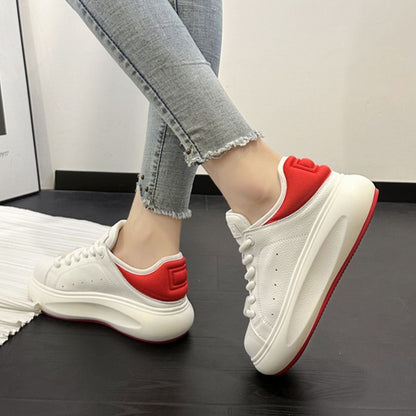 Lace Up Round Toe Platform Sneakers Black / 38(US7) Black / 39(US8) Black / 40(US9) Black / 38(US7)-Black / 39(US8)-Black / 40(US9)-Red / 35(US4)-Red / 36(US5)-Red / 37(US6)-Red / 38(US7)-Red / 39(US8)-White / 35(US4)-Red / 40(US9)-White / 36(US5)-White / 37(US6)-White / 38(US7)-White / 39(US8)-White / 40(US9)-Black / 35(US4)-Black / 36(US5)-Black / 37(US6)-