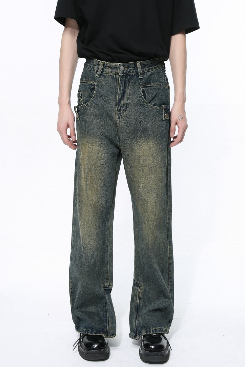 Side Slit Jeans with Pockets Dark / L Dark / S Dark / XXL Dark / L-Dark / S-Dark / XXL-Dark / XL-Dark / M-