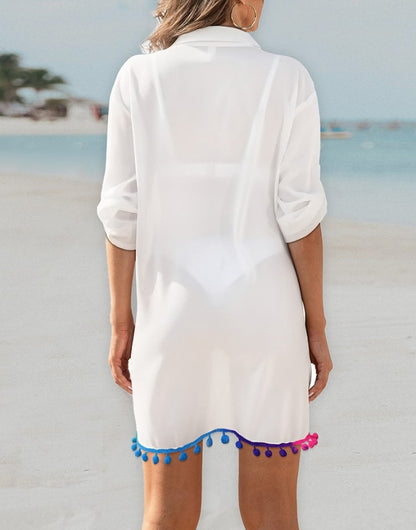 Elegant Lace Patchwork Casual Shirt Dress Fresh and Sweet Lantern Sleep Short Skirt