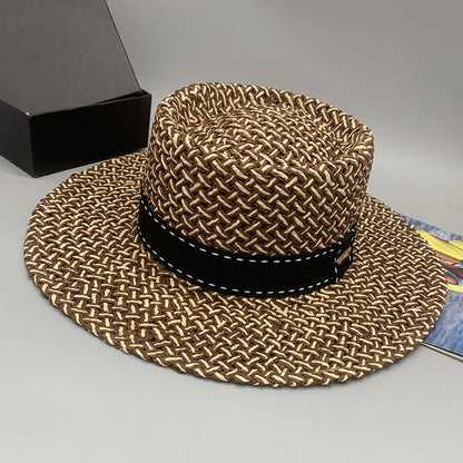 Adjustable Paper Braided Hat - Fashionqueene.com-Hat