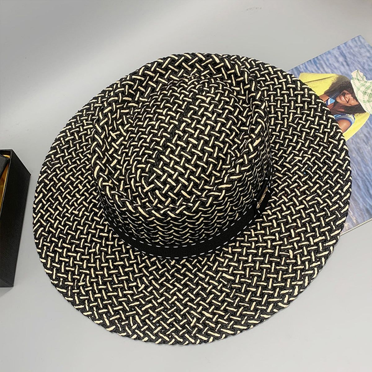 Adjustable Paper Braided Hat - Fashionqueene.com-Hat