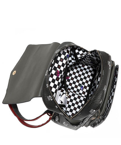 Nicole Lee USA Cat Eco-Leather Convertible Backpack Bag Black / One Size Caramel / One Size Floral / One Size Black / One Size-Caramel / One Size-Floral / One Size-