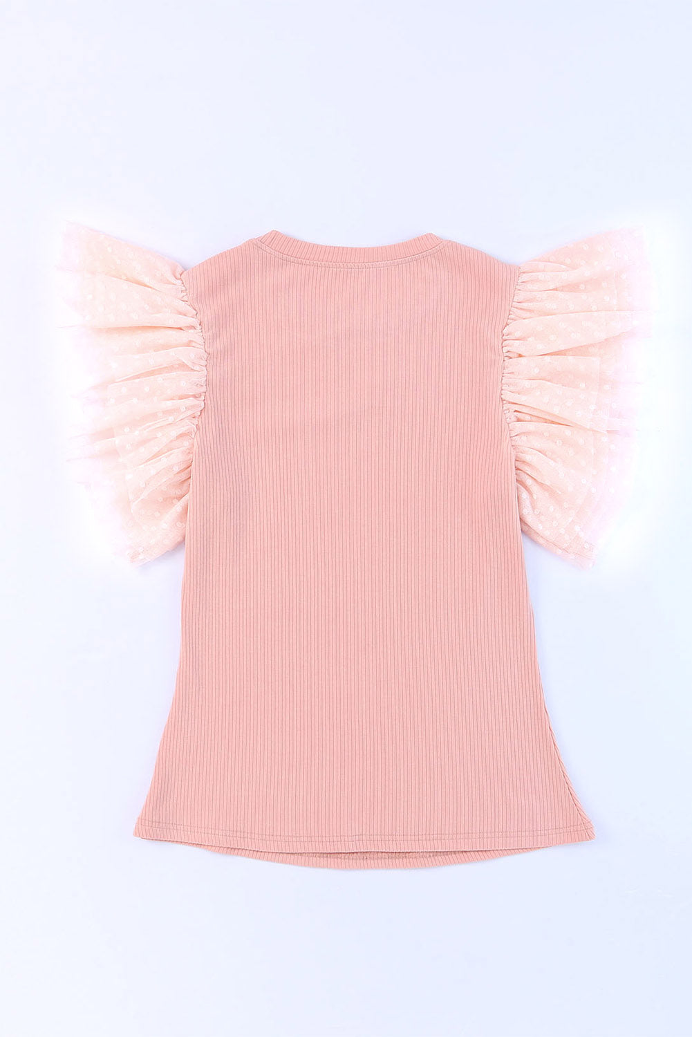 Ruffled Round Neck Cap Sleeve Blouse Blush Pink / M Blush Pink / L Blush Pink / XL Blush Pink / M-Blush Pink / L-Blush Pink / XL-Black / S-Black / M-Black / L-Black / XL-White / S-White / M-White / L-White / XL-Blush Pink / S-