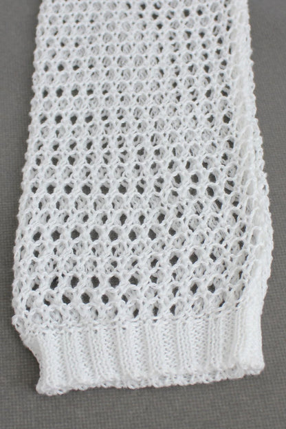 Twisted Backless Round Neck Knit Cover Up White / S White / M White / L White / S-White / M-White / L-