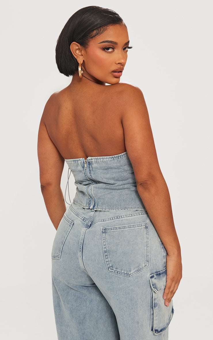 Chic Light Blue Wash Denim Lace-Up Front Corset for Flattering Shape Light Blue Wash / 6 Light Blue Wash / 8 Light Blue Wash / 10 Light Blue Wash / 6-Light Blue Wash / 8-Light Blue Wash / 10-Light Blue Wash / 12-Light Blue Wash / 14-Light Blue Wash / 16-Light Blue Wash / 18-Light Blue Wash / 20-Charcoal / 6-Charcoal / 8-Charcoal / 10-Charcoal / 12-Charcoal / 14-Charcoal / 16-Charcoal / 18-Charcoal / 20-