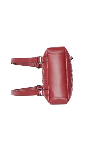 Calvin Klein Women's Elaine Signature Key Item Flap Backpack, Brown/Khaki/Luggage Saffiano, One Size