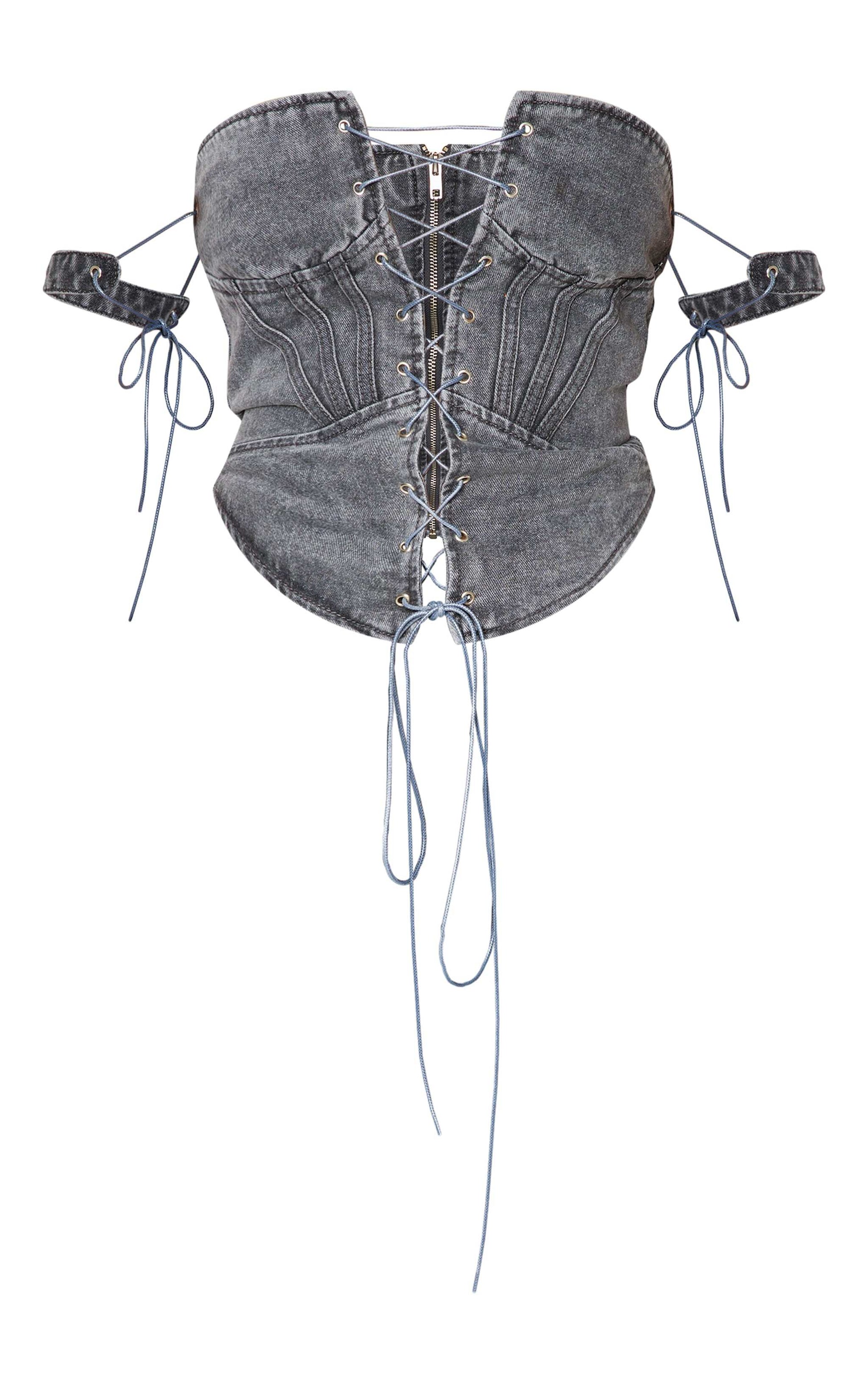 Chic Light Blue Wash Denim Lace-Up Front Corset for Flattering Shape Light Blue Wash / 6 Light Blue Wash / 8 Light Blue Wash / 10 Light Blue Wash / 6-Light Blue Wash / 8-Light Blue Wash / 10-Light Blue Wash / 12-Light Blue Wash / 14-Light Blue Wash / 16-Light Blue Wash / 18-Light Blue Wash / 20-Charcoal / 6-Charcoal / 8-Charcoal / 10-Charcoal / 12-Charcoal / 14-Charcoal / 16-Charcoal / 18-Charcoal / 20-