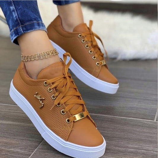 Round Toe Lace Up Sneakers Black / 37(US6) Black / 38(US7) Black / 39(US8) Black / 37(US6)-Black / 38(US7)-Black / 39(US8)-White / 36(US5)-Black / 40(US9)-Black / 41(US10)-Black / 42(US10.5)-Black / 43(US11)-Caramel / 36(US5)-Caramel / 37(US6)-Caramel / 38(US7)-White / 37(US6)-Caramel / 39(US8)-Caramel / 40(US9)-Caramel / 41(US10)-Caramel / 42(US10.5)-Caramel / 43(US11)-White / 38(US7)-White / 39(US8)-White / 40(US9)-White / 41(US10)-White / 42(US10.5)-White / 43(US11)-Black / 36(US5)-