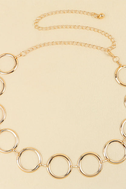 Circle Ring Chain Belt Gold / One Size Gold / One Size-