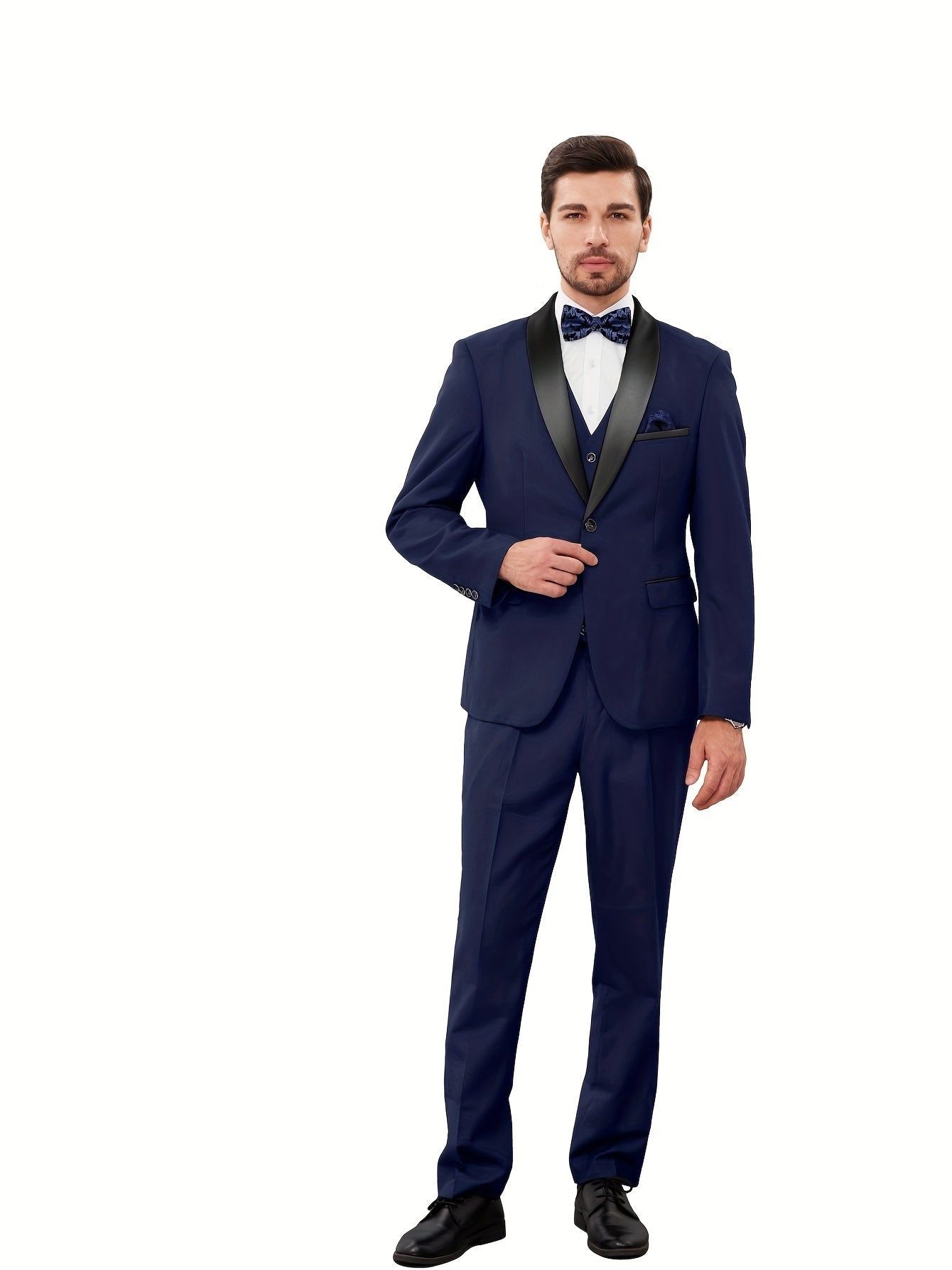 3 Piece Big and Tall Suit Set for Men - Fashionqueene.com-big and tall suit