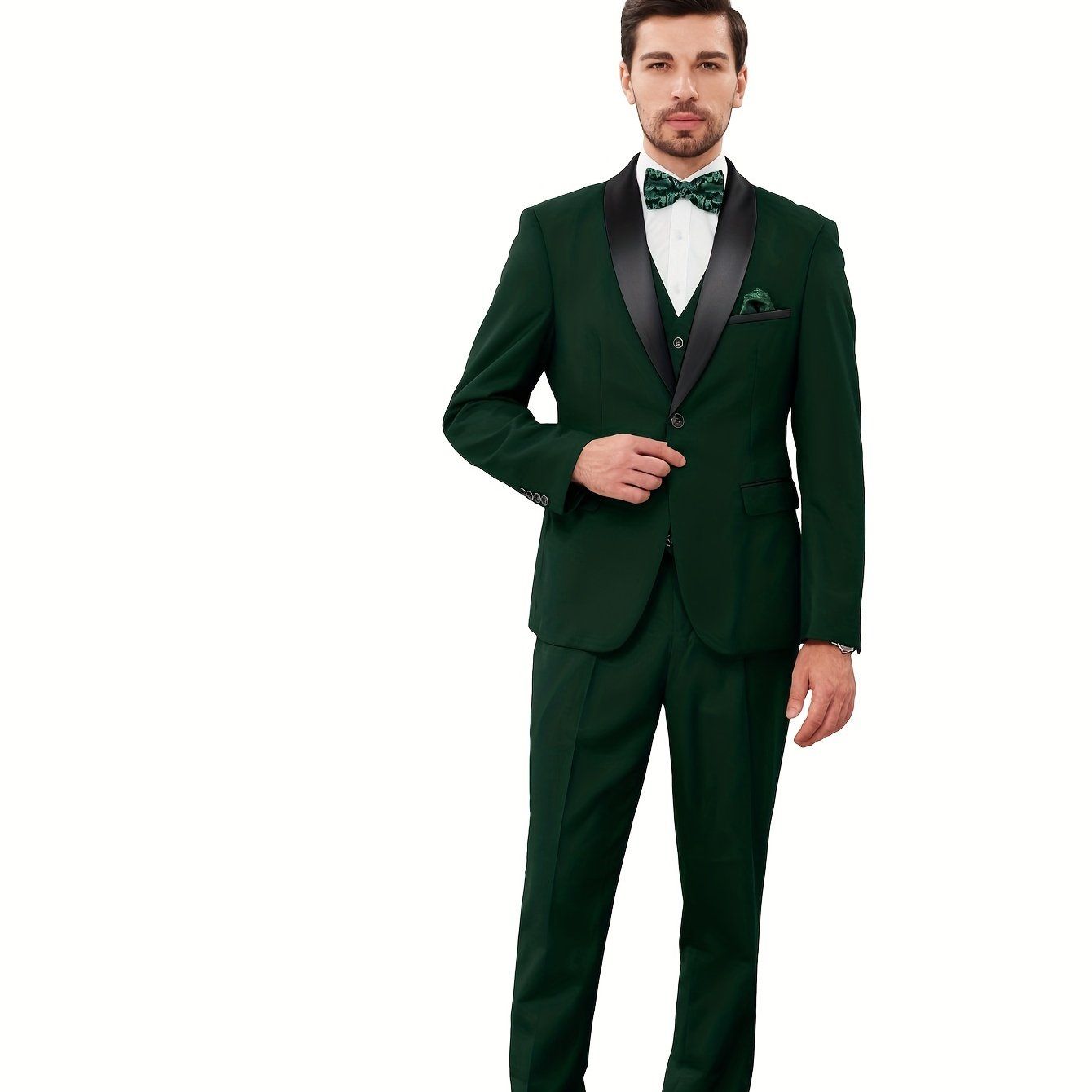 3 Piece Big and Tall Suit Set for Men - Fashionqueene.com-big and tall suit