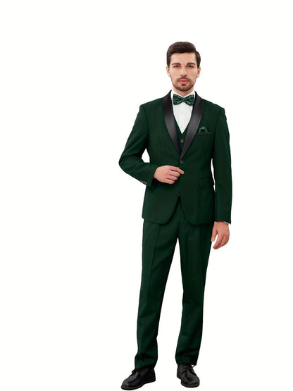 3 Piece Big and Tall Suit Set for Men - Fashionqueene.com-big and tall suit