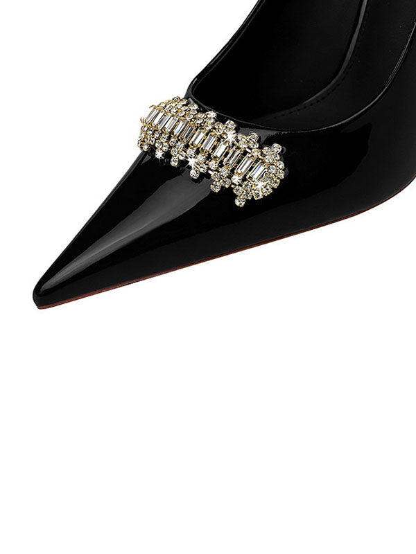 Elegantly Chic Pointed Toe Shallow Cut Split Joint Pumps