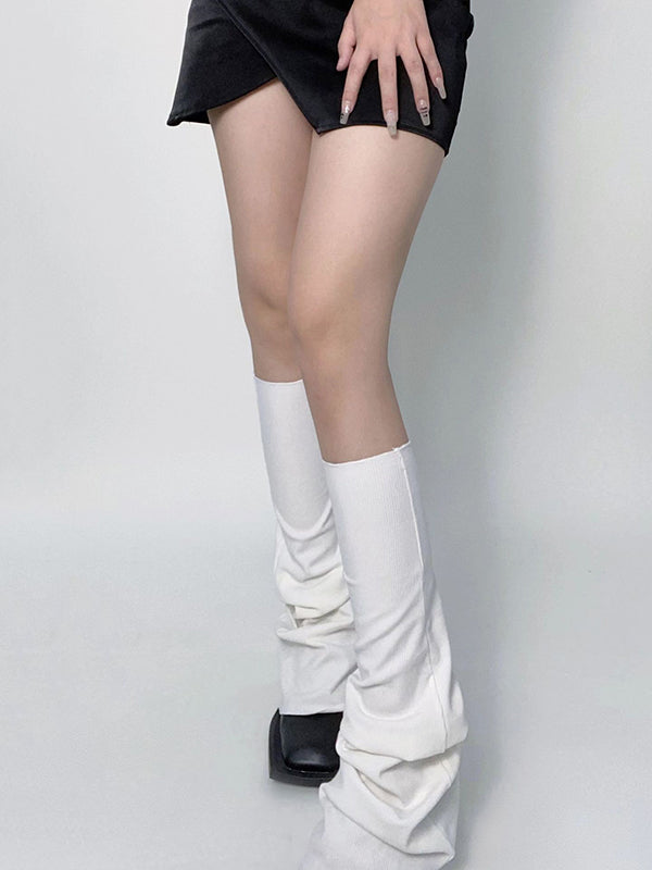 Casual Flared Solid Color Leg Warmers WHITE / One_size BLACK / One_size LIGHT GRAY / One_size WHITE / One_size-BLACK / One_size-LIGHT GRAY / One_size-