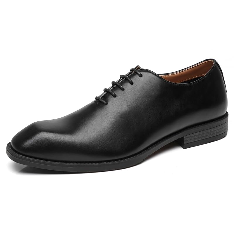 Ahico Men's Lace-Up Leather Shoes Classic Dress Shoes Oxford Shoes Formal Business Breathable and Comfortable, Casual and Work