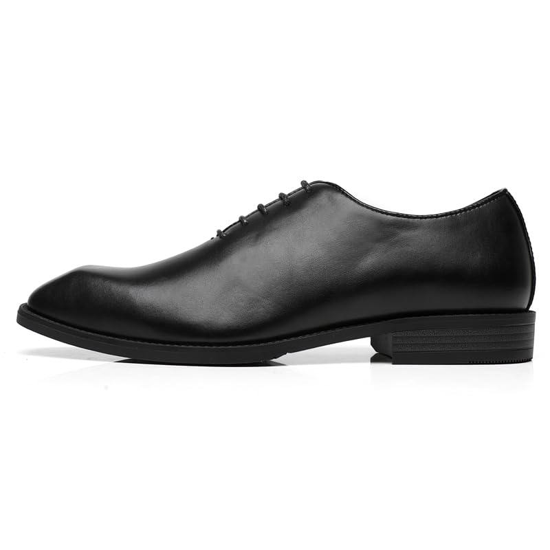 Ahico Men's Lace-Up Leather Shoes Classic Dress Shoes Oxford Shoes Formal Business Breathable and Comfortable, Casual and Work