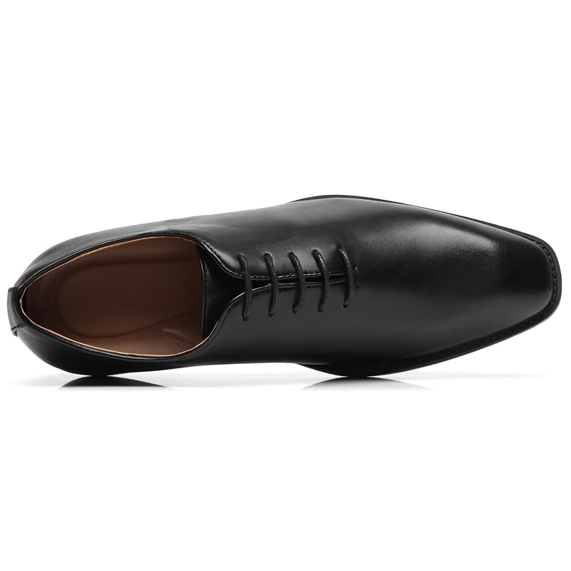 Ahico Men's Lace-Up Leather Shoes Classic Dress Shoes Oxford Shoes Formal Business Breathable and Comfortable, Casual and Work