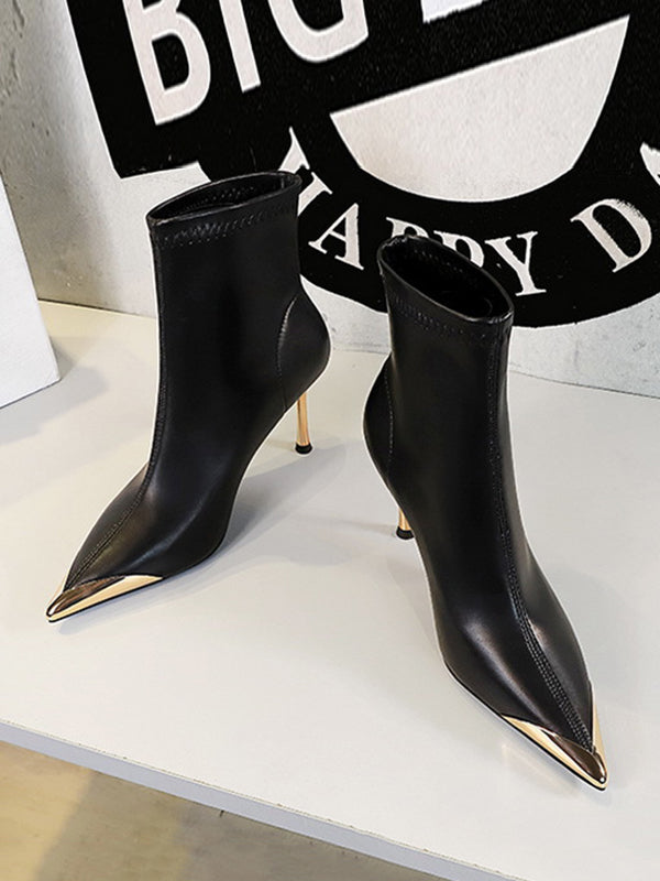 Chic Pointed Toe Split Joint Boots: Elevate Your Style with Elegance