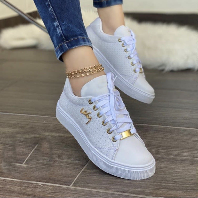 Round Toe Lace Up Sneakers Black / 37(US6) Black / 38(US7) Black / 39(US8) Black / 37(US6)-Black / 38(US7)-Black / 39(US8)-White / 36(US5)-Black / 40(US9)-Black / 41(US10)-Black / 42(US10.5)-Black / 43(US11)-Caramel / 36(US5)-Caramel / 37(US6)-Caramel / 38(US7)-White / 37(US6)-Caramel / 39(US8)-Caramel / 40(US9)-Caramel / 41(US10)-Caramel / 42(US10.5)-Caramel / 43(US11)-White / 38(US7)-White / 39(US8)-White / 40(US9)-White / 41(US10)-White / 42(US10.5)-White / 43(US11)-Black / 36(US5)-