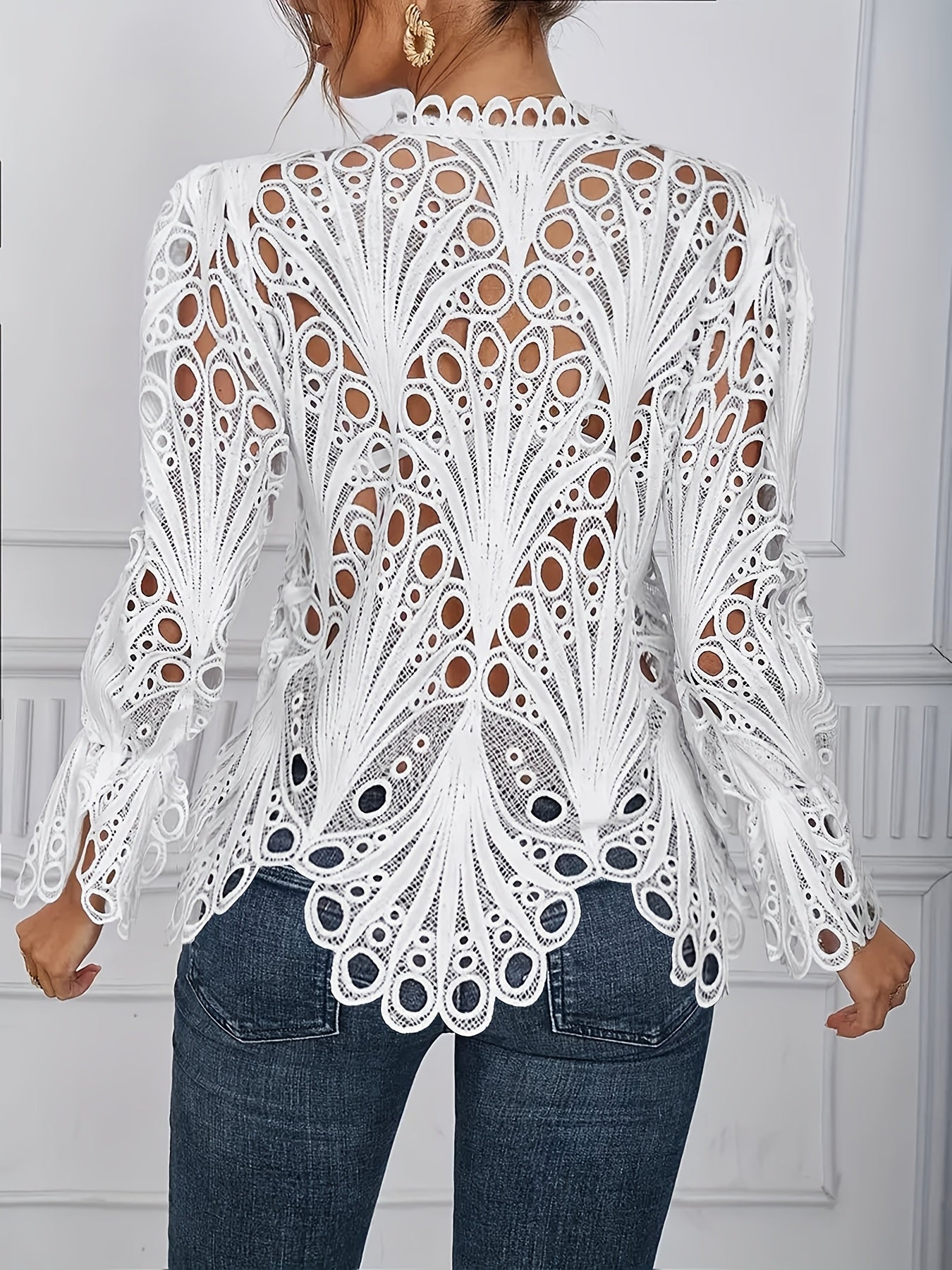 Cropped Asymmetric Shirt Sexy Solid Color Nightclub Semi-Sheer Summer Shirt