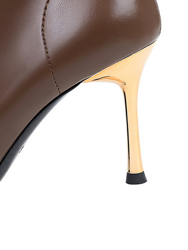 Chic Pointed Toe Split Joint Boots: Elevate Your Style with Elegance
