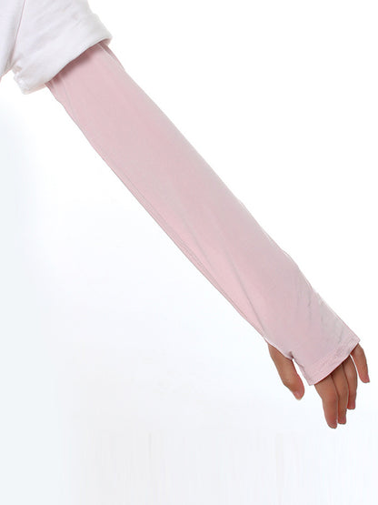 Chic Ice Silk Sun Protection Sleevelets - Effortless Style and Defense Against UV Rays BLACK / One_size WHITE / One_size GRAY / One_size BLACK / One_size-WHITE / One_size-GRAY / One_size-