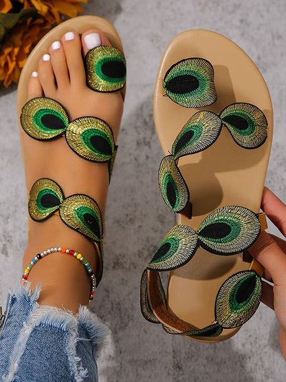 Chic Embroidered Open-Toe Split Joint Sandals for Effortless Style GREEN / 36 GREEN / 37 GREEN / 38 GREEN / 36-GREEN / 37-GREEN / 38-GREEN / 39-GREEN / 40-GREEN / 41-GREEN / 42-GREEN / 43-