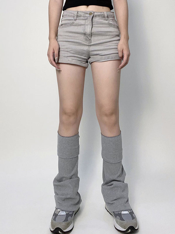 Casual Flared Solid Color Leg Warmers WHITE / One_size BLACK / One_size LIGHT GRAY / One_size WHITE / One_size-BLACK / One_size-LIGHT GRAY / One_size-