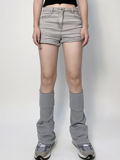 Casual Flared Solid Color Leg Warmers WHITE / One_size BLACK / One_size LIGHT GRAY / One_size WHITE / One_size-BLACK / One_size-LIGHT GRAY / One_size-