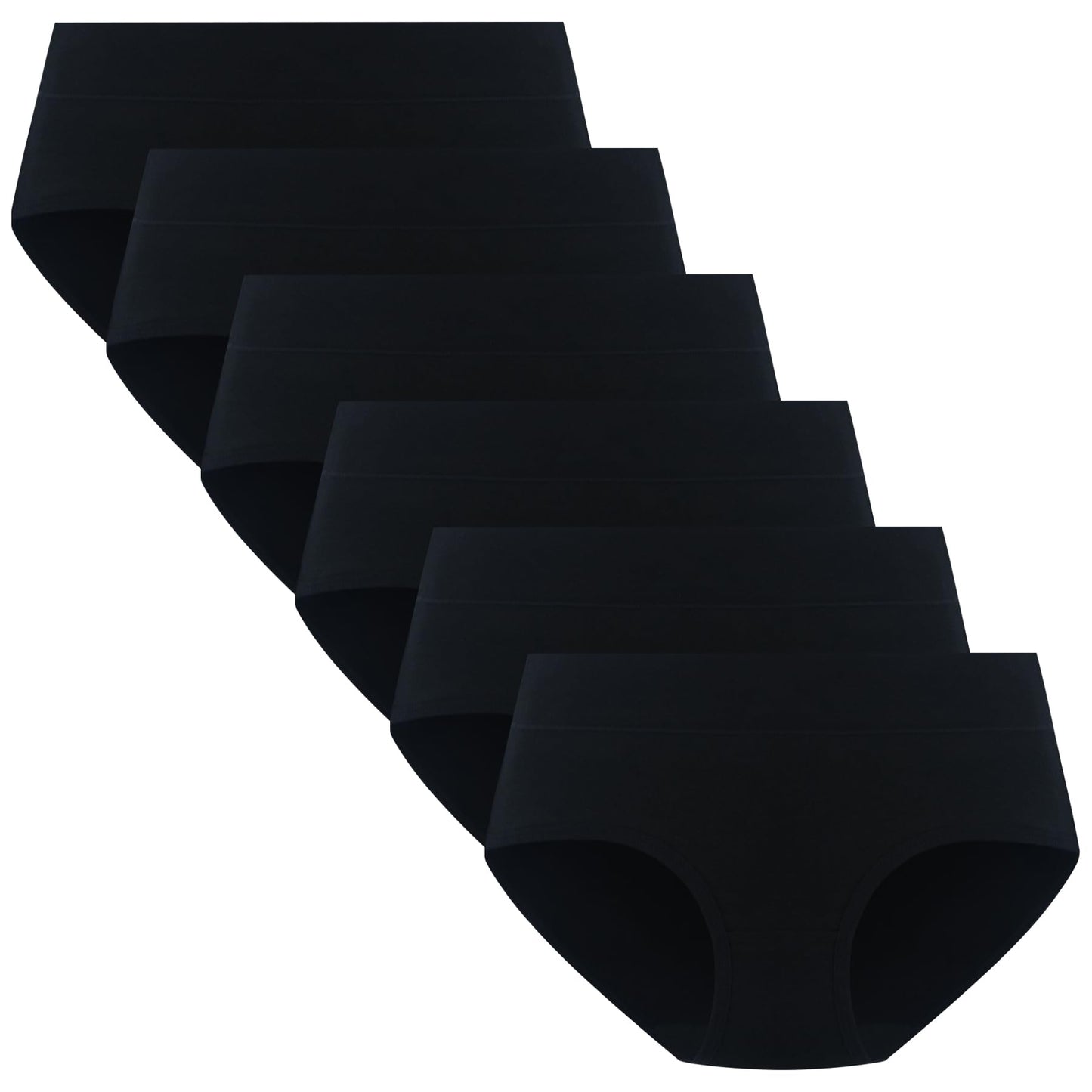 POPKOK Teen Girls Cotton Underwear Mid Waist Brief Panties 6 pack