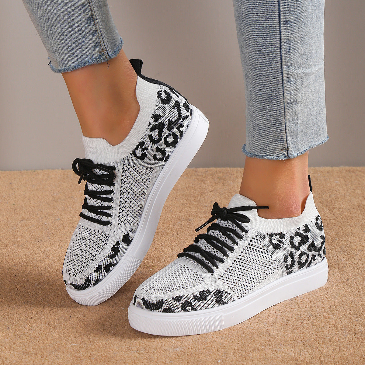 Lace-Up Leopard Flat Sneakers White / 37(US6) White / 38(US7) White / 39(US8) White / 37(US6)-White / 38(US7)-White / 39(US8)-White / 40(US9)-Black / 36(US5)-White / 41(US10)-White / 42(US10.5)-White / 43(US11)-Red / 36(US5)-Red / 37(US6)-Red / 38(US7)-Red / 39(US8)-Red / 40(US9)-Red / 41(US10)-Red / 42(US10.5)-Red / 43(US11)-Black / 37(US6)-Black / 38(US7)-Black / 39(US8)-Black / 40(US9)-Black / 41(US10)-Black / 42(US10.5)-Black / 43(US11)-White / 36(US5)-