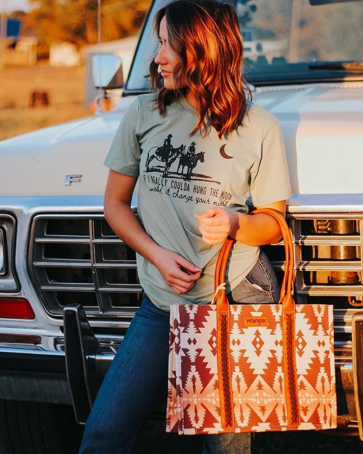 Wrangler Aztec Tote Bag for Women Boho Shoulder Purses and Handbags