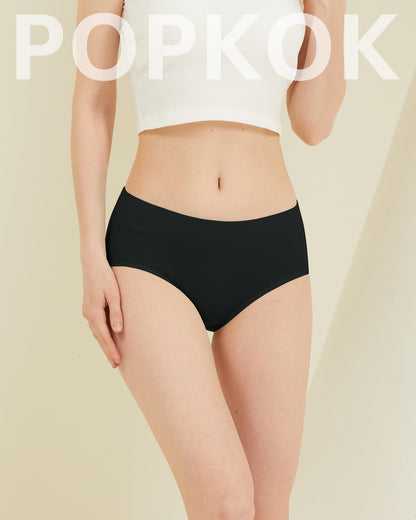 POPKOK Teen Girls Cotton Underwear Mid Waist Brief Panties 6 pack