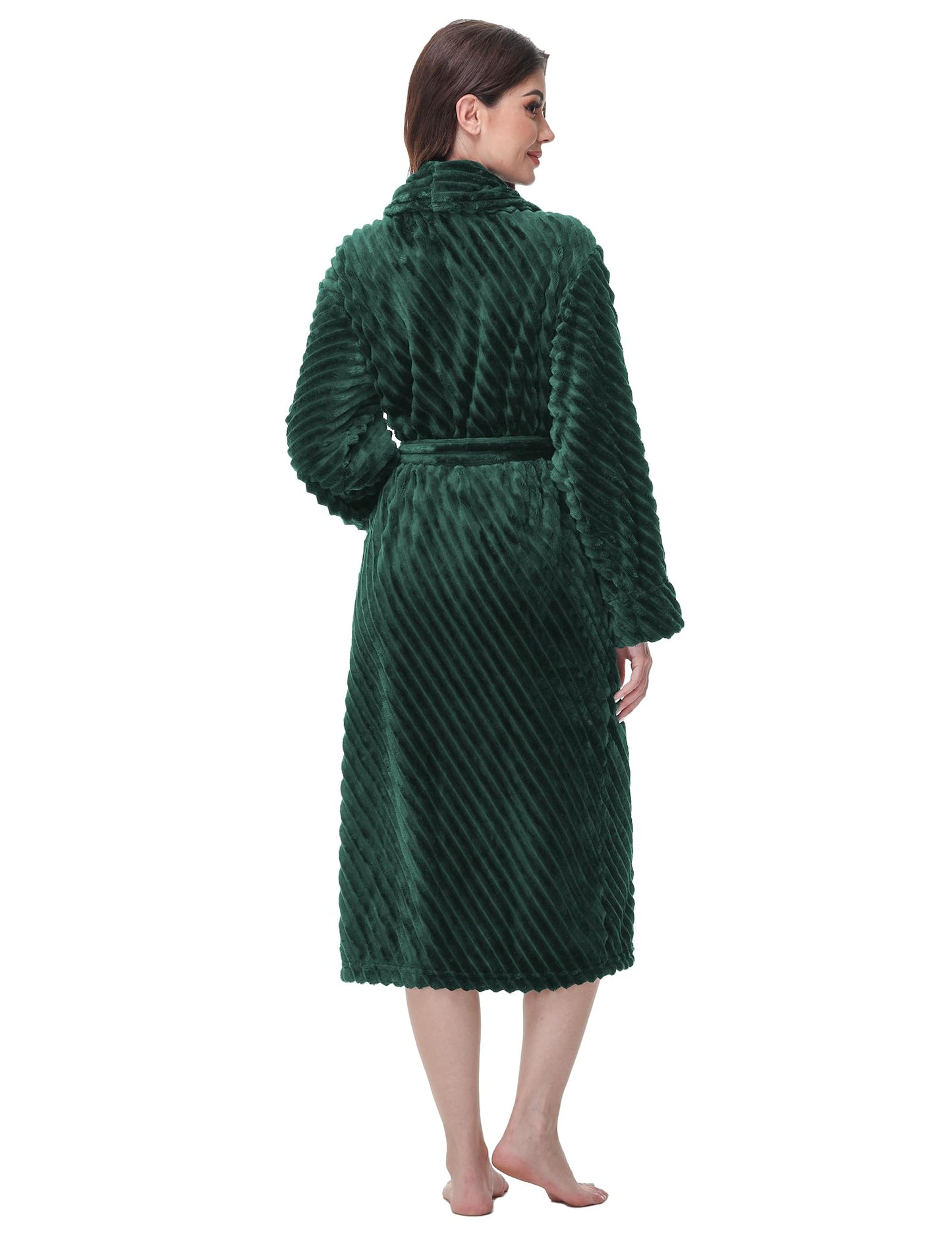 Yurhap Premium Robes for Women - Super Soft Cozy Fleece Womens Robe Plush Long Bathrobe