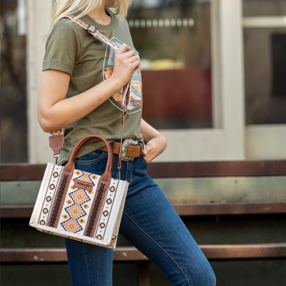 Wrangler Aztec Tote Bag for Women Boho Shoulder Purses and Handbags