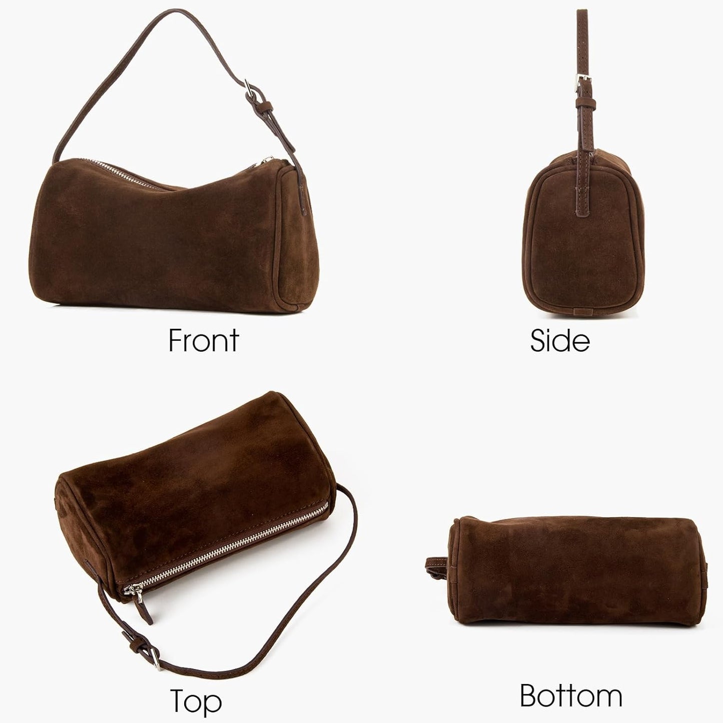 Premium Suede Leather Crossbody Purses for Women, Small Shoulder Bag with Adjustable Strap and Crossbody Hobo Bag