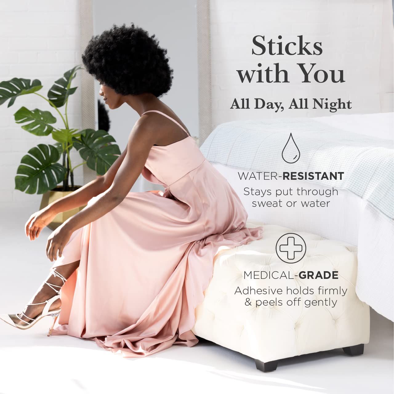 Nippies Nipple Covers for Women - Reusable Sticky Silicone Pasties with Travel Case - Original Circle or Lift Style Available