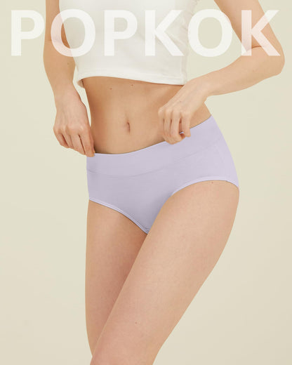 POPKOK Teen Girls Cotton Underwear Mid Waist Brief Panties 6 pack