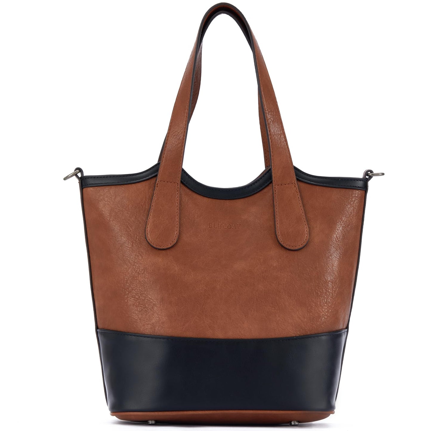 Top Handle Crossbody Bags for Women,Vegan Leather Bucket Purses for Women,Satchel Handbag with 2 Bottle Holder Pocket