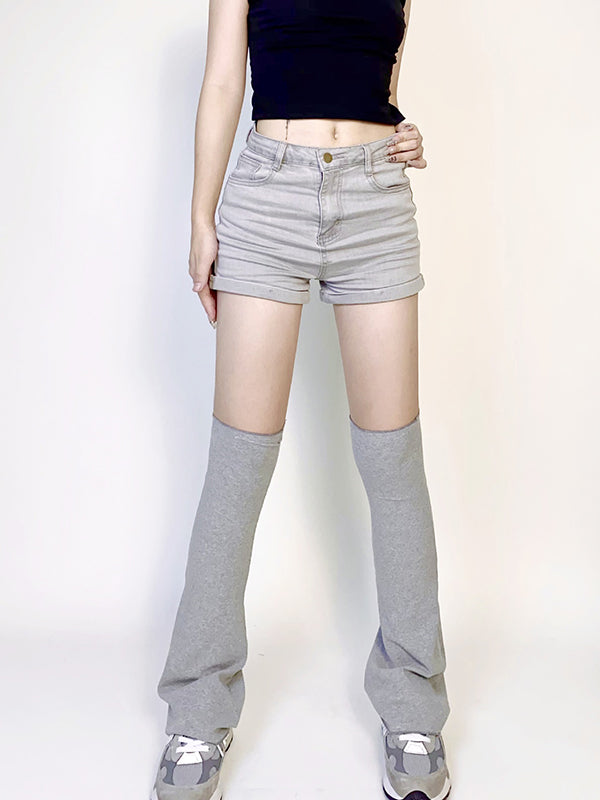 Casual Flared Solid Color Leg Warmers WHITE / One_size BLACK / One_size LIGHT GRAY / One_size WHITE / One_size-BLACK / One_size-LIGHT GRAY / One_size-