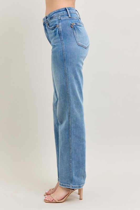 Judy Blue Full Size Tummy Control Vintage Wash Straight Jeans Plus Size Medium / 14W Medium / 0(24) Medium / 16W Medium / 14W-Medium / 0(24)-Medium / 16W-Medium / 18W-Medium / 20W-Medium / 22W-Medium / 24W-Medium / 1(25)-Medium / 3(26)-Medium / 5(27)-Medium / 7(28)-Medium / 9(29)-Medium / 11(30)-Medium / 13(31)-Medium / 15(32)-