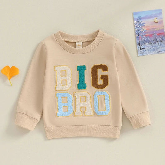 6M-4Y Toddler Baby Boy Big Brother Sweatshirt - Fashionqueene.com-2023-08-07 Lioraitiin 6M-4Y Toddler Baby Boy Big Brother Sweatshirt Crewneck Shirt Fall Winter Clothes