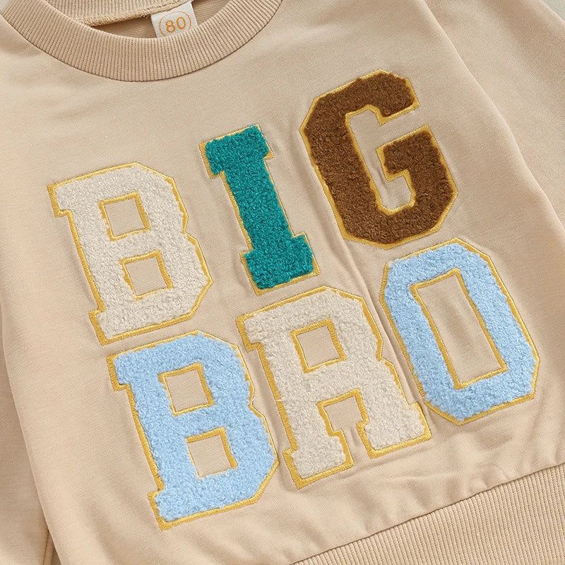 6M-4Y Toddler Baby Boy Big Brother Sweatshirt - Fashionqueene.com-2023-08-07 Lioraitiin 6M-4Y Toddler Baby Boy Big Brother Sweatshirt Crewneck Shirt Fall Winter Clothes