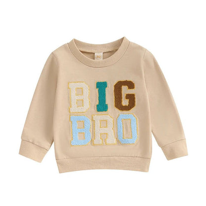 6M-4Y Toddler Baby Boy Big Brother Sweatshirt - Fashionqueene.com-2023-08-07 Lioraitiin 6M-4Y Toddler Baby Boy Big Brother Sweatshirt Crewneck Shirt Fall Winter Clothes