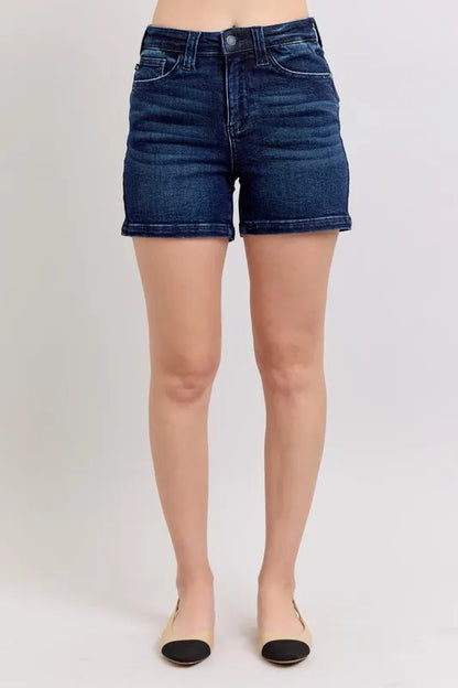 Judy Blue High Waist Back Flap Pocket Denim Shorts MD / S MD / M MD / L MD / S-MD / M-MD / L-MD / 3XL-MD / 1XL-MD / 2XL-