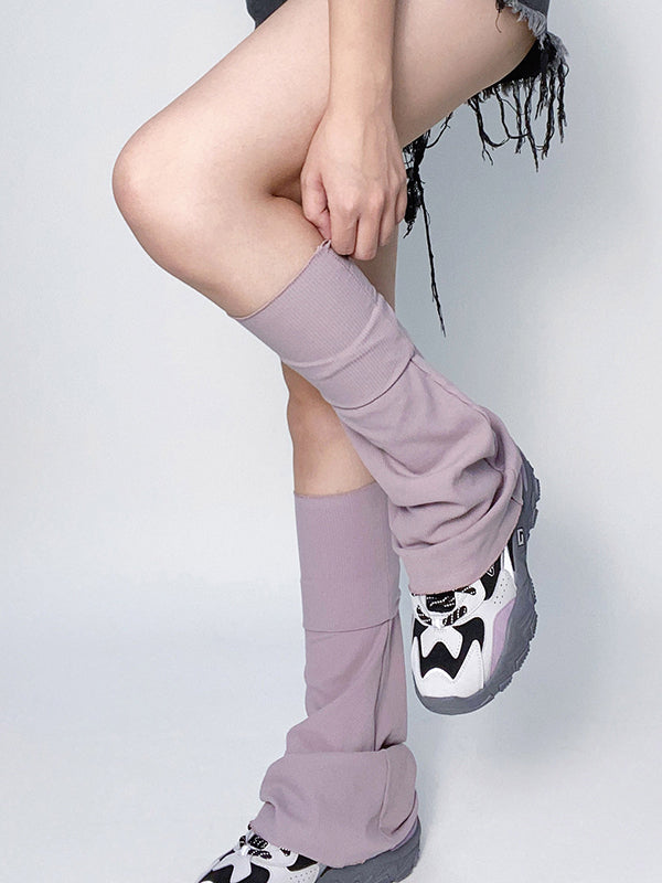 Casual Flared Solid Color Leg Warmers WHITE / One_size BLACK / One_size LIGHT GRAY / One_size WHITE / One_size-BLACK / One_size-LIGHT GRAY / One_size-