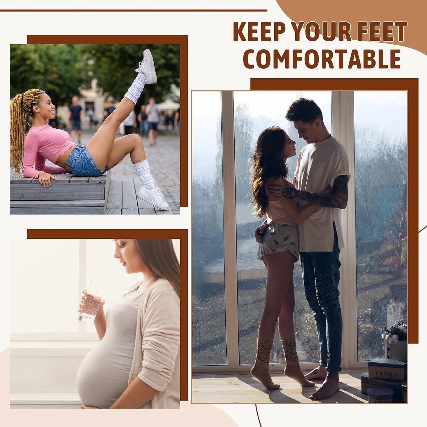 Jspupifip Slouch Socks for Women, Neon Sock 80s Breathable Stacked Scrunchy Socks Extra Long Knit Knee High Scrunch Sock