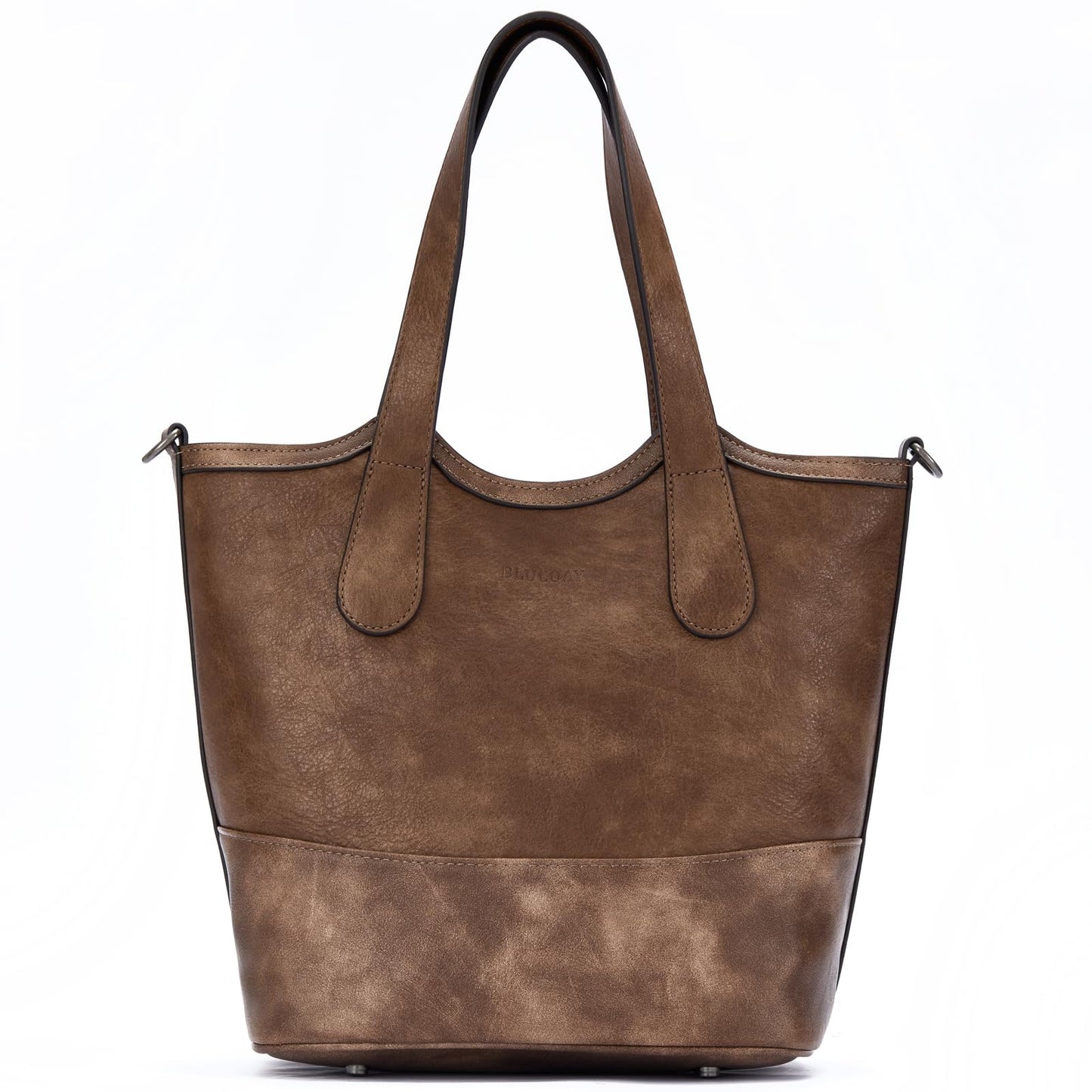 Top Handle Crossbody Bags for Women,Vegan Leather Bucket Purses for Women,Satchel Handbag with 2 Bottle Holder Pocket