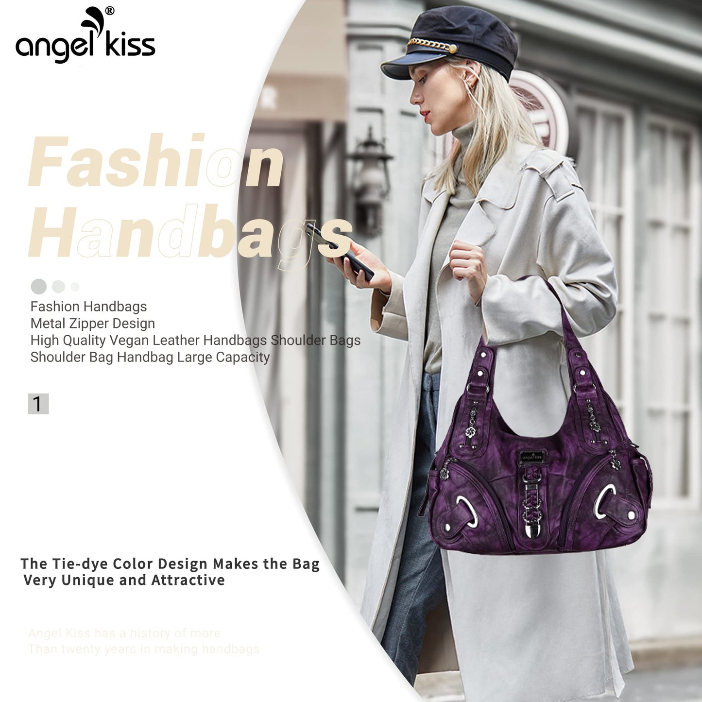 Angelkiss Hobo Purses and handbags for Women Satchel Handbag Women Purses Large Daily Shoulder Bags